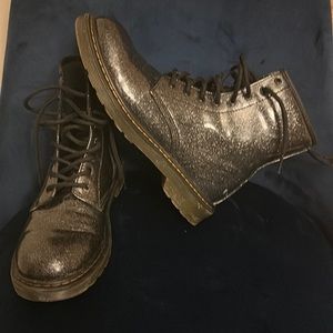 Glittery Black Dr. Martens
